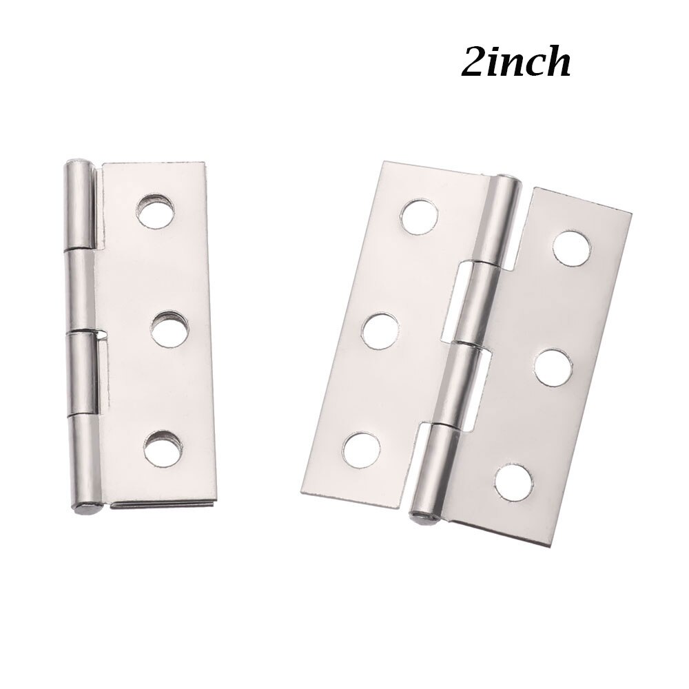 Stainless Steel Kitchen Cabinet Door Hinges Drawer Jewelry Boxes Hinges 1.5/2/2.5/3/4inch Pair of Furniture Fittings Hardware: 2inch