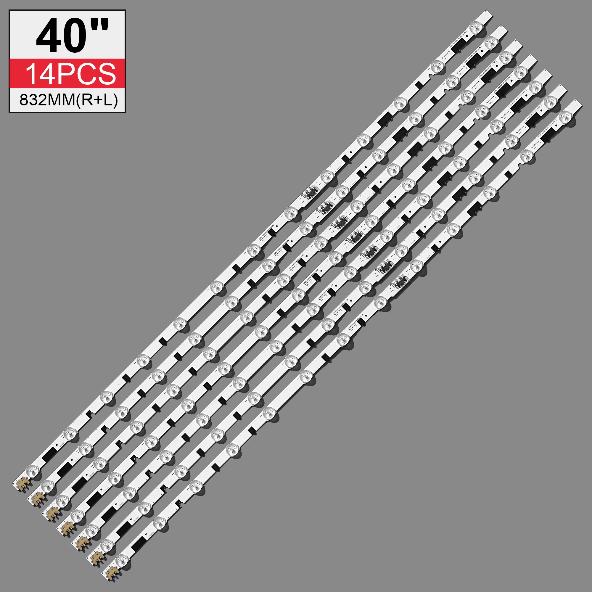 Tira de led de retroiluminación para TV Samsung, luz para modelos D2GE-400SCA-R3, UA40F5500, 2013SVS40F, UE40F6400, D2GE-400SCB-R3, UE40F5000 y UE40F5700 de 40&quot;, 832mm