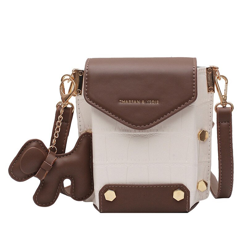 Uosc Retro Tas Mobiele Telefoon Tas Krokodil Mode Textuur Schoudertas Diagonaal Tas Dames Schoudertas Vrouwen Messenger Ba
