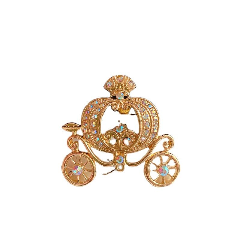 CINDY XIANG strass citrouille chariot broche Style Baroque Vintage broches pour femmes hiver accessoires bon