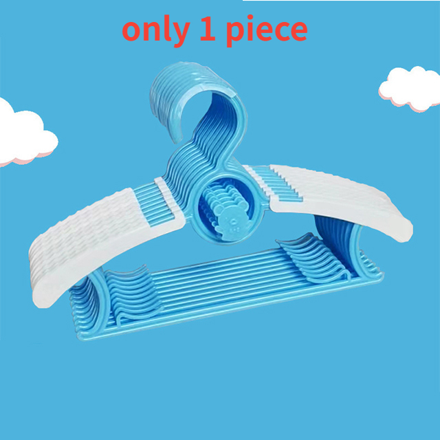 1 Stuk Antislip Baby Kleerhanger Verstelbare Opberghangers Schattige Kinderkleding Organizer Kast Kinderen Baby Jassen Rek: Blauw