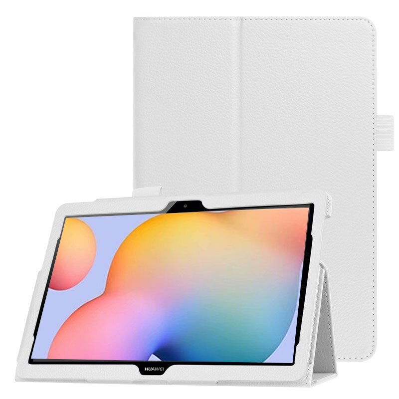 Dla Huawei MediaPad T3 10 przypadku PU skóra stań pokrywy dla Huawei T3 9.6 AGS-L09 AGS-L03 AGS-W09 Tablet Funda Capa: White