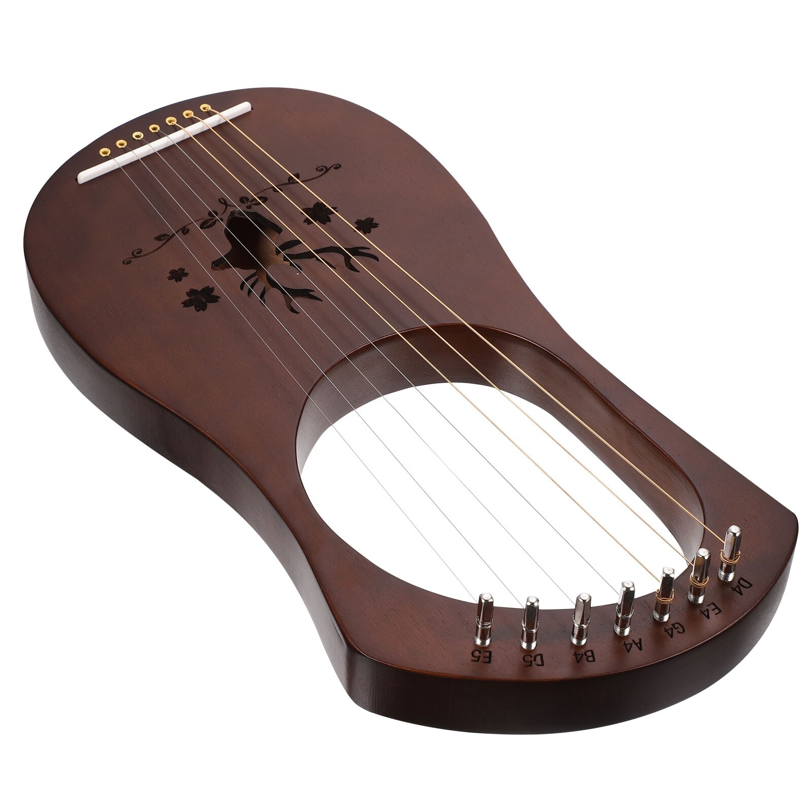 Arpa Musicale in Legno in Miniatura per Casa Delle Bambole, Scala 1:12. Altezza 12 Cm X 8 Cm Larghezza - Canada