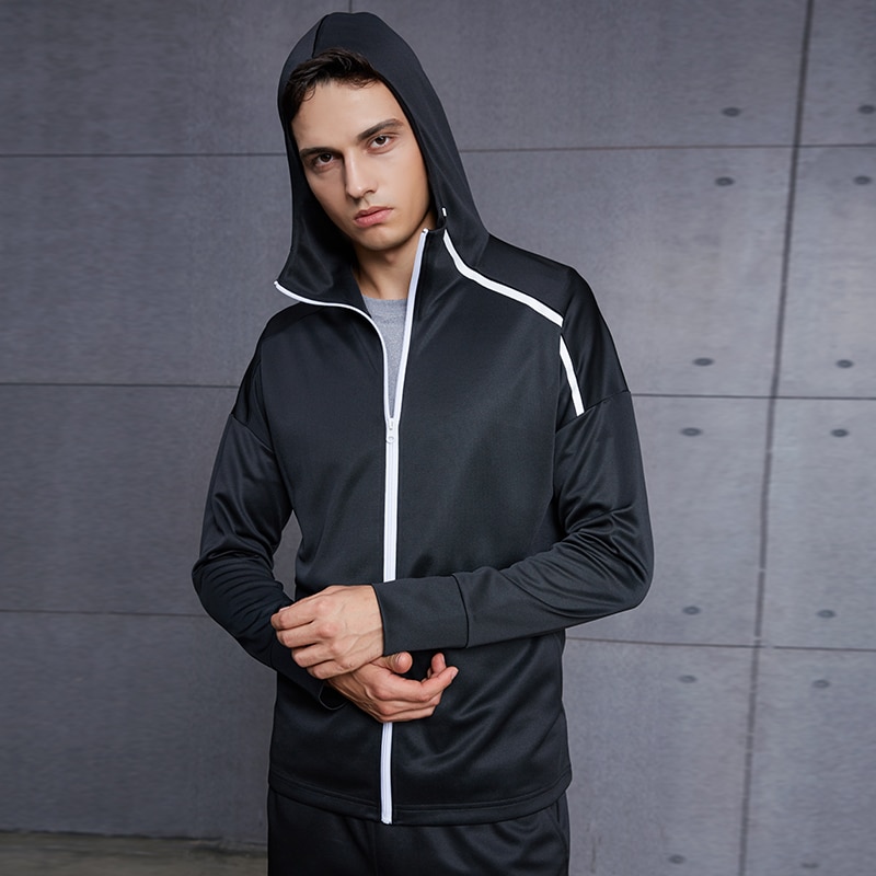 Vansydical heren sportjassen gym hoodies rits lange mouwen herfst winter outdoor fitness workout hardlopen sportkleding tops
