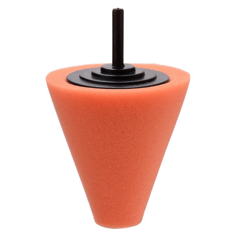 3 tums bilnav svamp polering pad polering skum svamp konisk bil skönhet vaxning svamp polering skiva: Orange