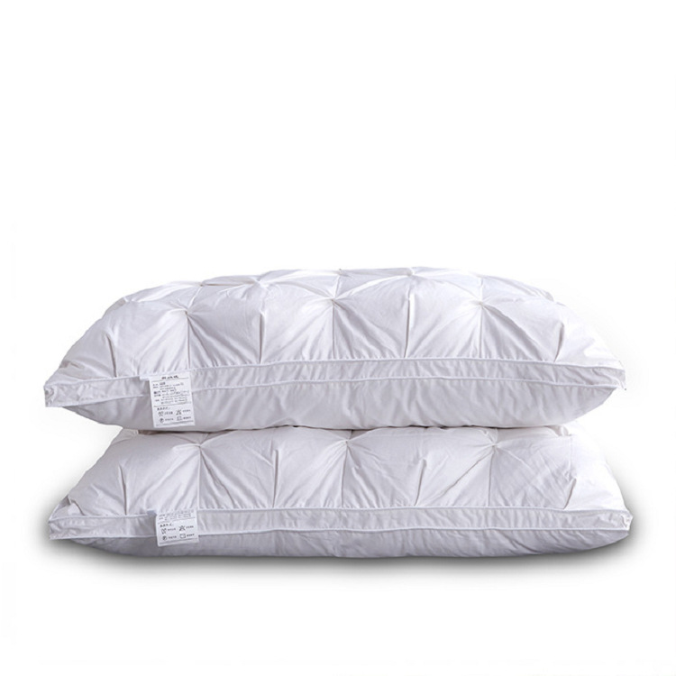 White Goose Down Feather Pillow Core Rectangle Bedroom Sleep Hotel Lumbar Pillow Down Mid-high Cervical Full Body Pillow 15-20cm