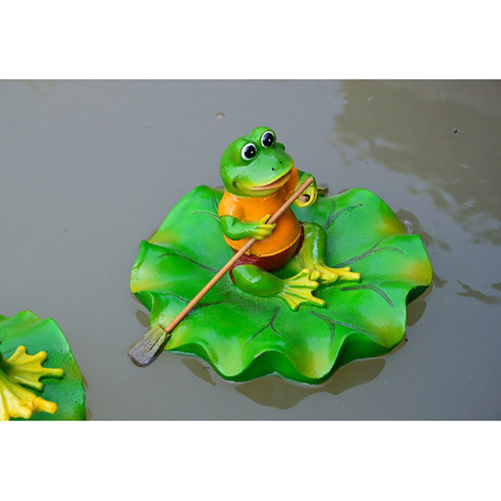 Various Swimming Pool Floating Pond Lily Lotus Leaf Frog Green Plant Bathtub Toys Summer Decor Outdoor Patio Pond Decorations