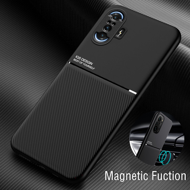 Luxe Lederen Telefoon Case Voor Xiaomi Mi Poco F3 F3 GT Magnetische Plaat Autohouder Achterkant Voor Mi Pocophone X3 NFC M3 M2 F2 Pro