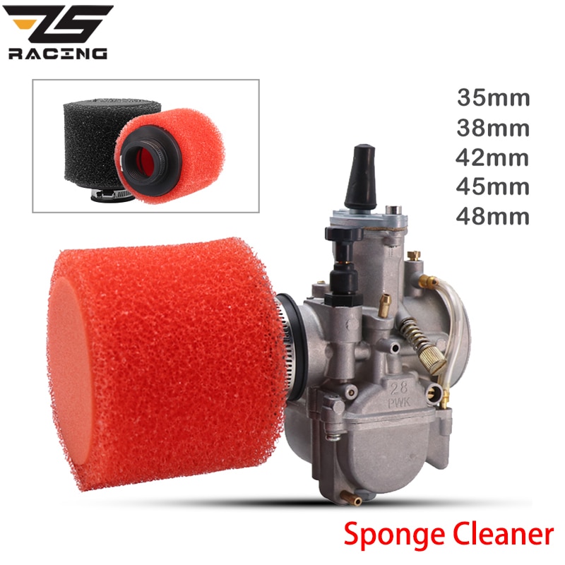 Zs Racing Universal 35 Mm 38 Mm 42 Mm 45 Mm 48 Mm Motorfiets Spons Cleaner Scooters Carburateur Ronde Air filter Vuil Pit Bike