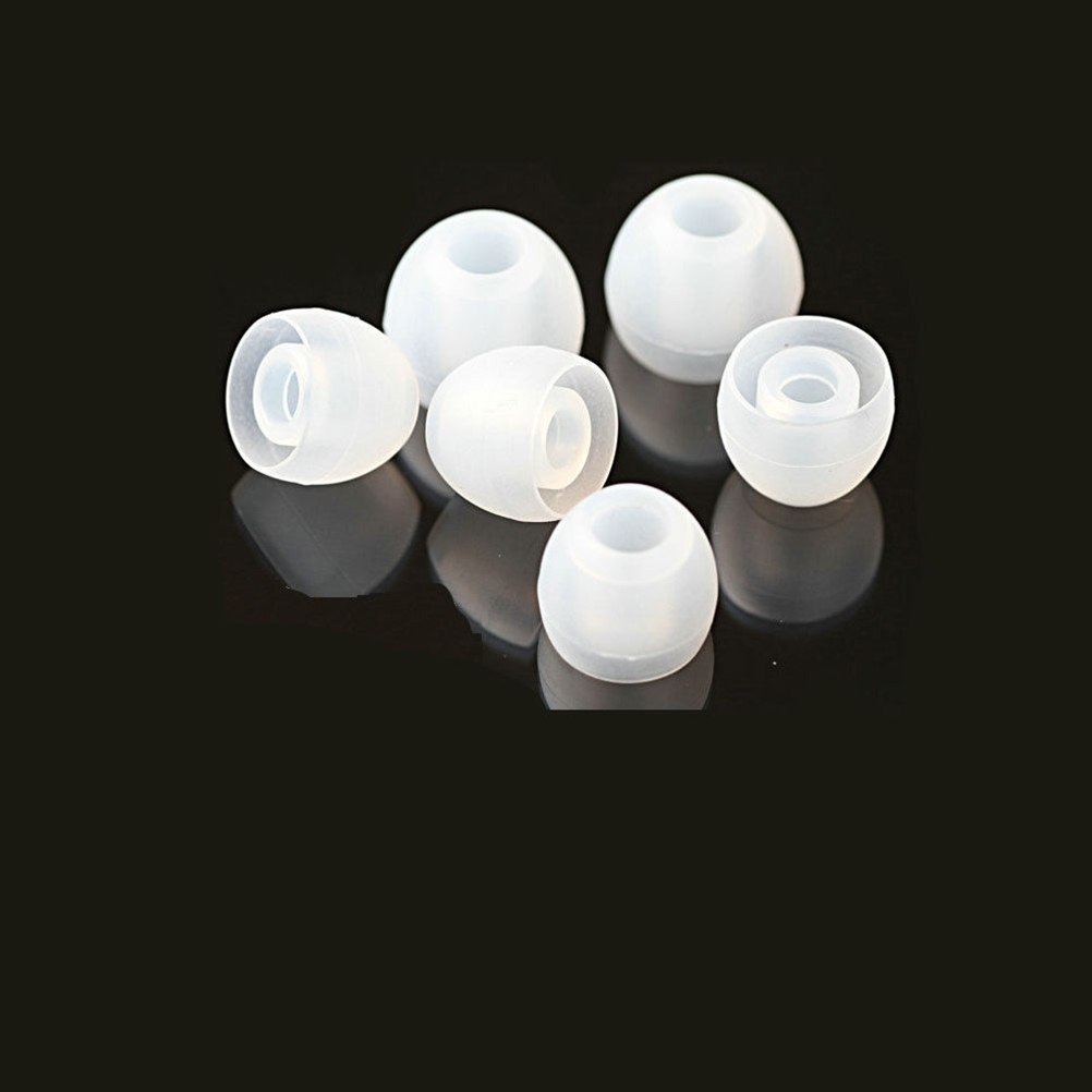 100pcs Small Clear Sized Eartips Silicone Earbuds In Ear Bud Head Phones Gel Tip Covers Replacement Ear Tips