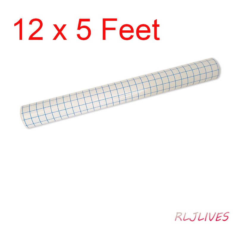 12 x 50 FT Clear Vinyl Transfer Paper Home Car Wall Windows Craft Art Decal DIY Adhesive Vinyl Transfer Paper Tape: 12x5 Feet