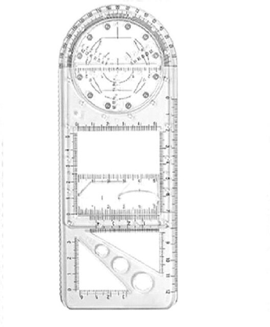 Multifunctional Geometric Ruler Geometric Drawing Template Measuring Tool For School Office Supplies: E