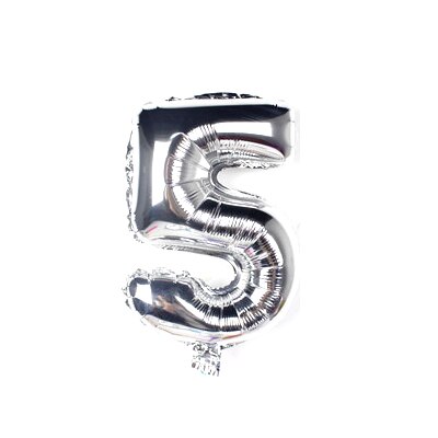32inch Number foil balloons blanco gold silver big ballon number 1 2 3 4 5 6 7 8 9 0 optional age birthday party: silver5