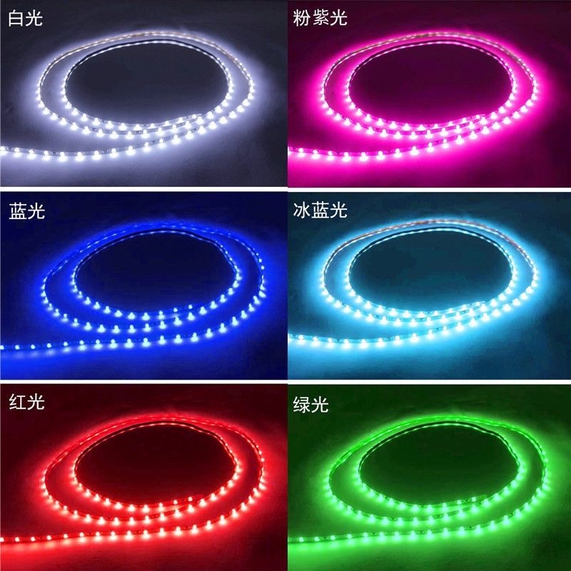 Tira de luces LED impermeable para coche, accesorio decorativo y Flexible de 135CM-30CM, 12V, DRL