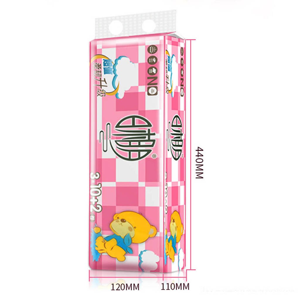 12 PCS Roll Paper Tissue Paper Roll Napkin Paper Towel Household Paper toilet paper rolls pack rolling paper D401