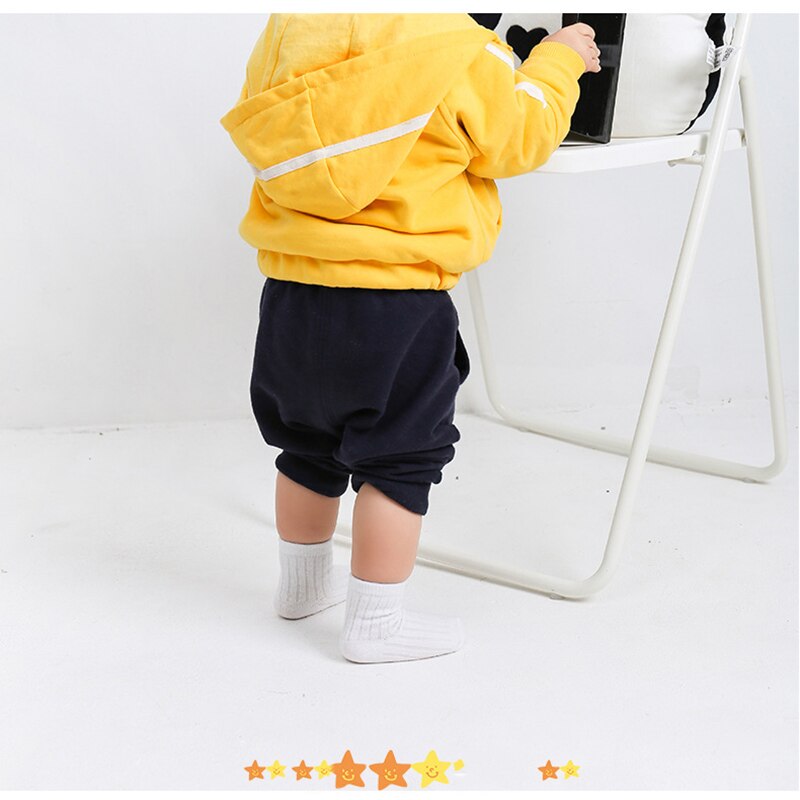 1 Pairs 0-3 Years Baby Toddler Cotton Socks Kids Boys and Girl Spring Summer Autumn Short Newborn Ribbed Socks Solid Color