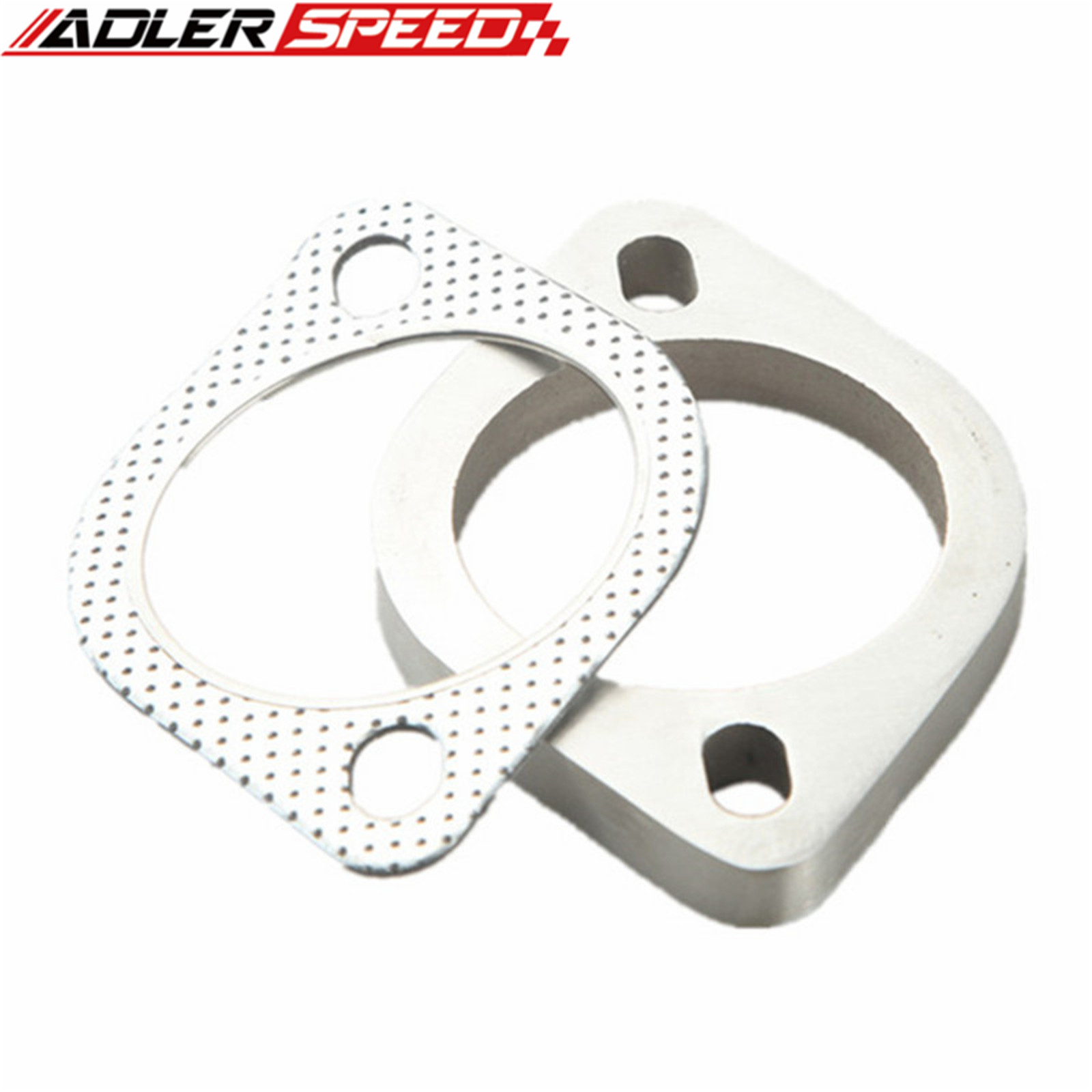 3.5" 2-Bolt Stainless Exhaust Flange And Exhaust Gasket For 2 Bolt Flange