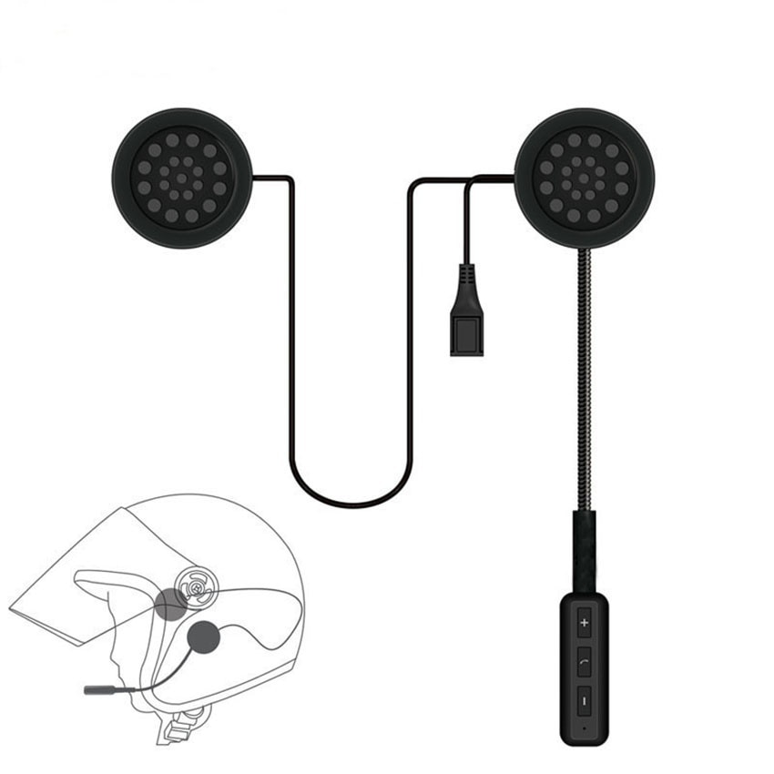 Helm Intercom Motorcycle Headset Draadloze Bluetooth Speaker Muziek Voor MP3 MP4