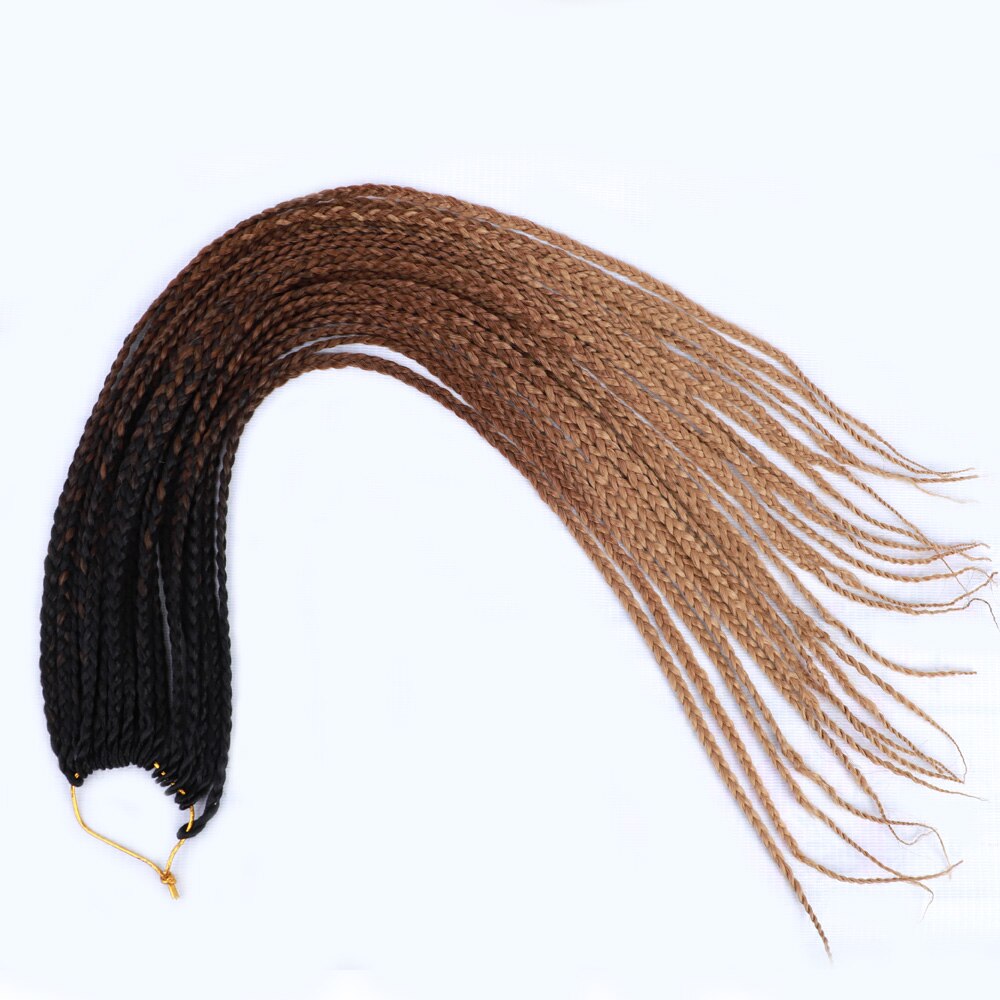 22inch Box Braids 22Strands Senegalese Twist Braids Crochet Hair Extensions Ombre Colors 3S Crochet Braiding Hair: B53