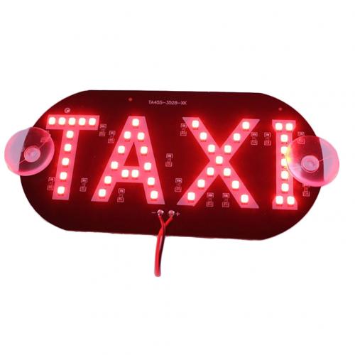 1Pcs Led Taxi Display Signaal Indicator 12V Led Taxi Top Teken Voorruit Lamp Voor Kia/Lada/Hyundai/Renault/Ford/Vw: Rood