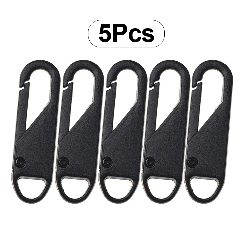 5pcs Universal Replacement Zipper Slider Metal Alloy Removal Zipper Puller Luggage Bag Zip Head DIY Craft Sewing Tool Repair Kit: Rose Gold
