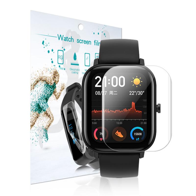 3Pcs Beschermende Volledige Film Screen Protector Volledige Cover Clear Soft Tpu Film Voor Xiaomi Huami Amazfit Gts Smart Horloge accessoires