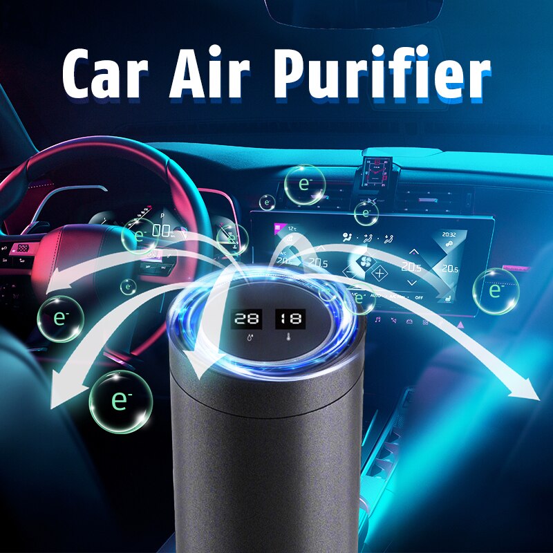 Draagbare Luchtreiniger Auto Luchtreiniger &amp; Hepa Filter Verse Lucht Anion Infrarood Sensor Usb Air Cleaner Voor Auto Suv jeep Roken