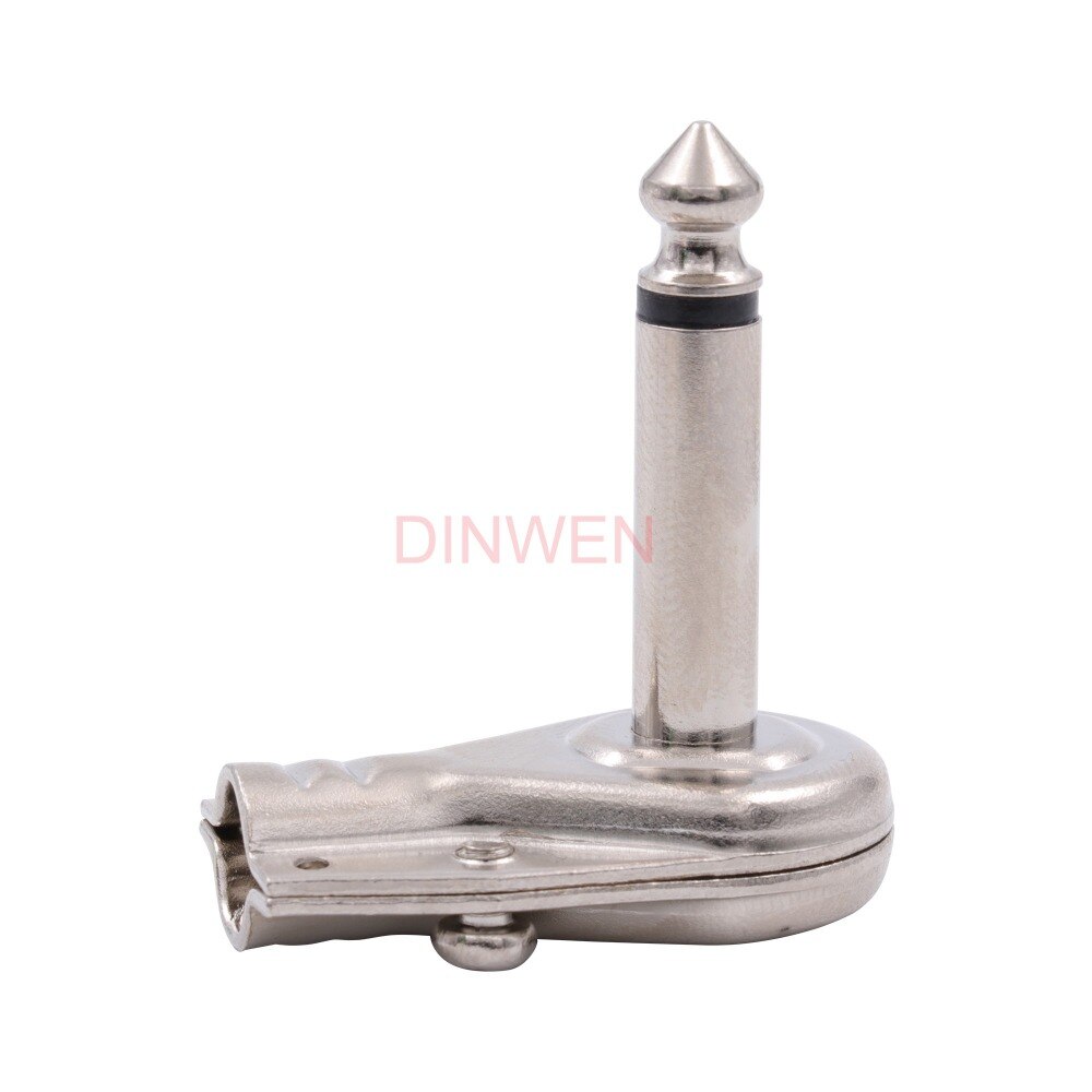 1/4 "6.35 Mm Mono Gitaar Bas Hoofdtelefoon Jack Socket Connector Pcb Panel Mount Met Schakelaar Nikkel Plaat Messing 1 pc