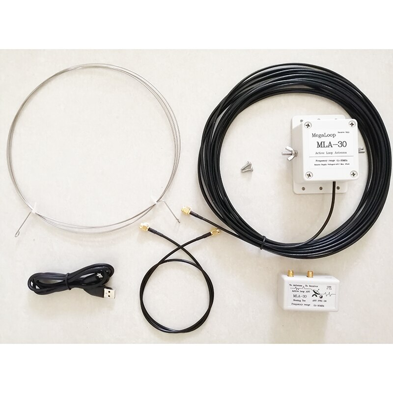 MLA30 (plus) 0.5-30MHz anello Antenna di ricezione attiva Antenna a basso rumore a onde corte SDR ad onde corte Antenna Radio a onde corte Y2