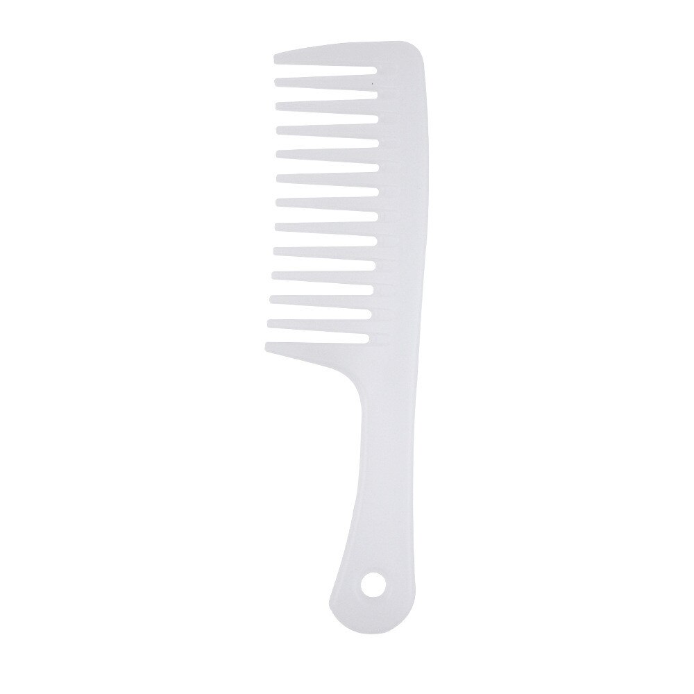 1 PC. Wide Tooth Anti-Static Hairdressing Comb Heat Resistant Woman Wet Detangle Curly Hair Brushes Pro Salon Styling Tools: transparent
