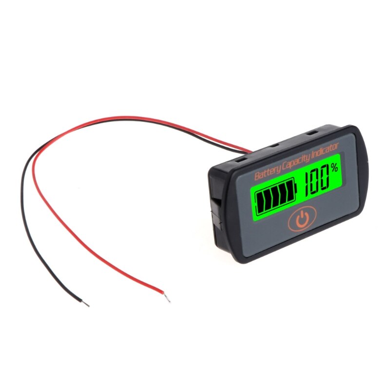 12V 24V LCD Battery Capacity Voltmeter Tester Indicator Car Lead-acid Lithium