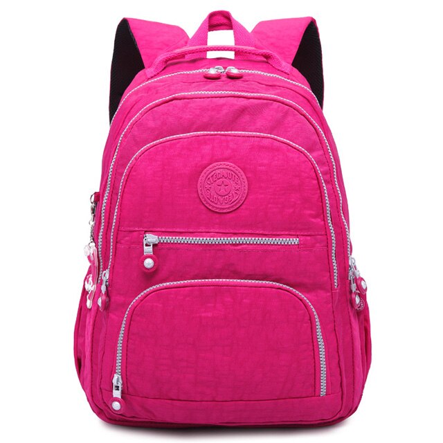 Nouveaux sacs d'école pour adolescentes école Sac à Dos cartable grande capacité voyage Sac Sac multifonction pochette d'ordinateur Sac A Dos: Rose