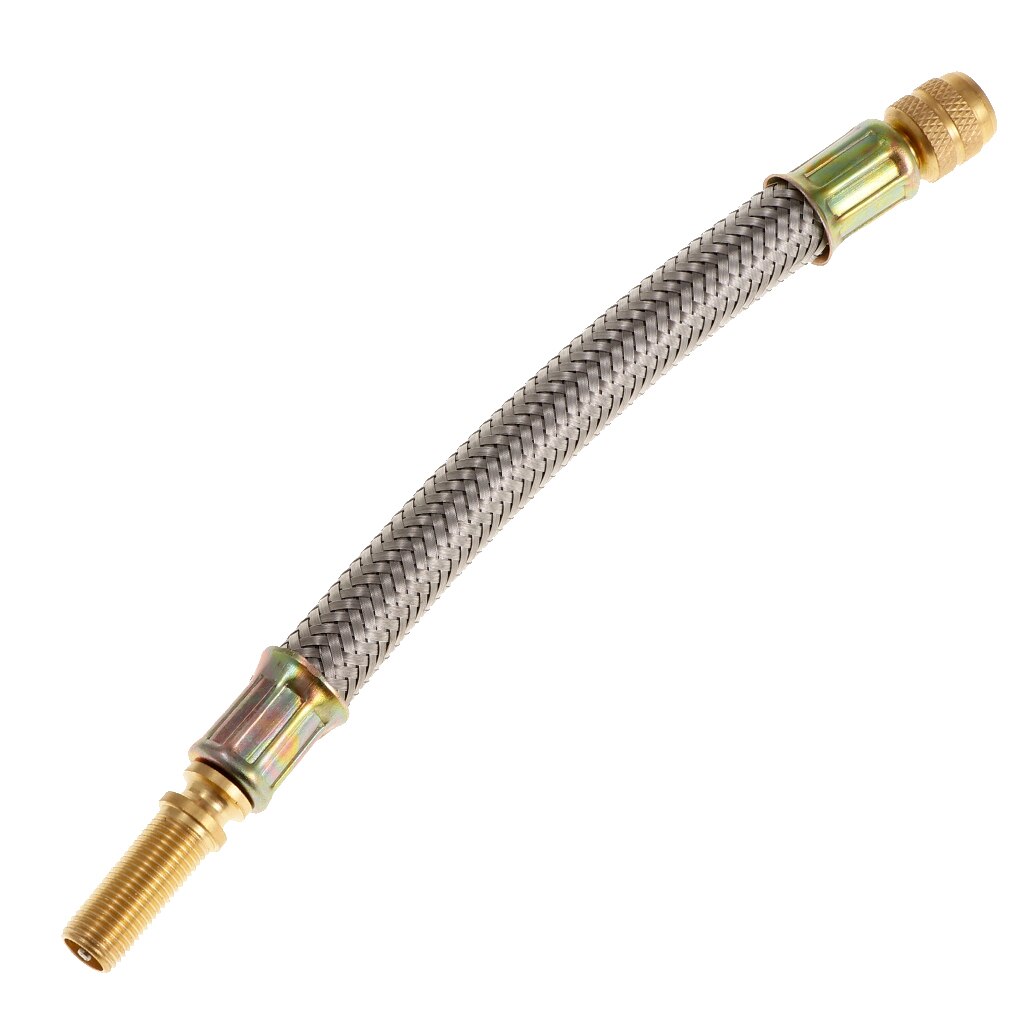 1pc 150mm rostfritt stål flätad flexibel slang bil hjul däck ventil skaft förlängningar slang adapter för bil lastbil