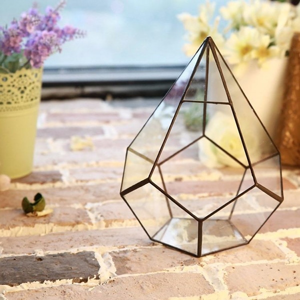 Pot de fleur Air plante planteur verre boîte bricolage Micro paysage verre bouteille jardin polyèdre verre géométrique Terrarium bonsaï
