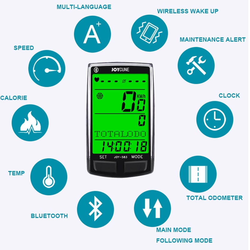 Waterdichte Fietsen Computer Met Borst Hartslagmeter Cadanssensor Draadloze Fiets Snelheidsmeter Bluetooth Fiets Kilometerteller