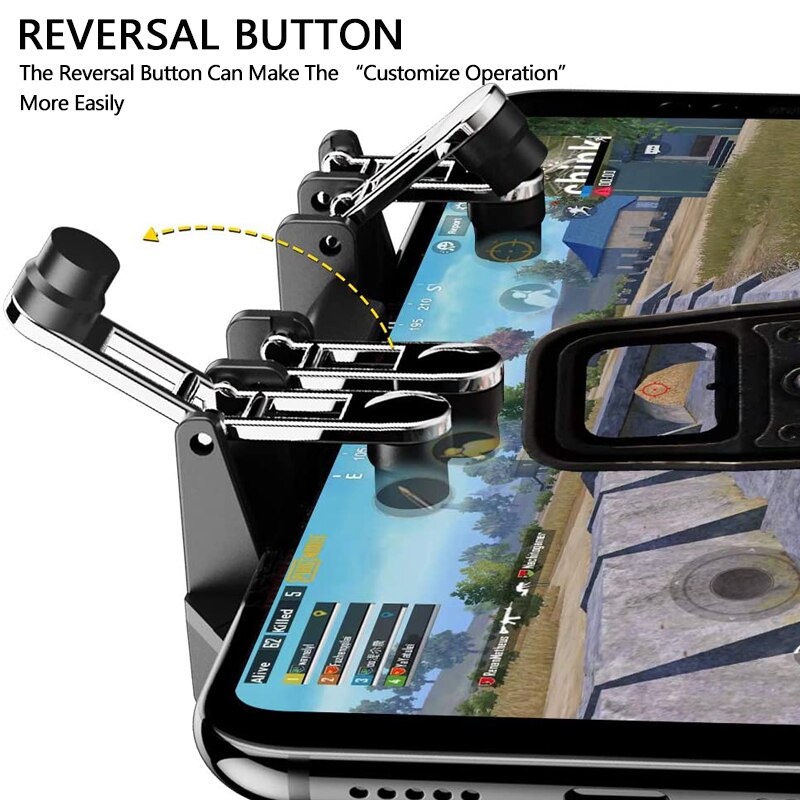 AK77 Game Gamepad Voor Mobiele Telefoon Shooter Trigger Fire Knop Controller Joystick Metalen Trigger Pubg Mobiele Shooter Joystick