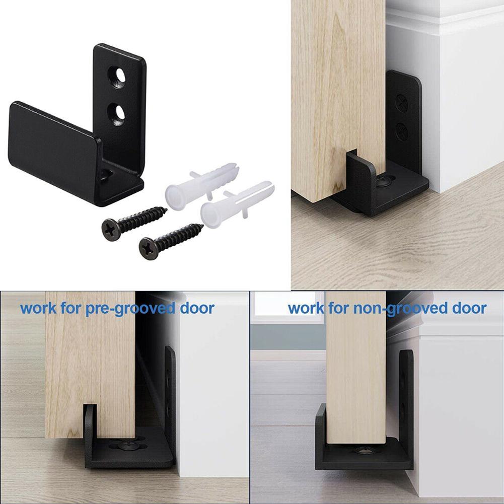 8 In 1 Carbon Steel Adjustable Sliding Floor Guide For Barn Door Hardware Accessory Door Slide Rail Mechanism Furniture