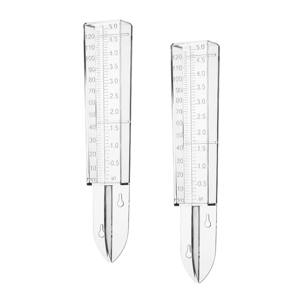 Plastic Rain Gauge Clear Rain Water Meter Measuring Device for Garden Lawn CANQ889