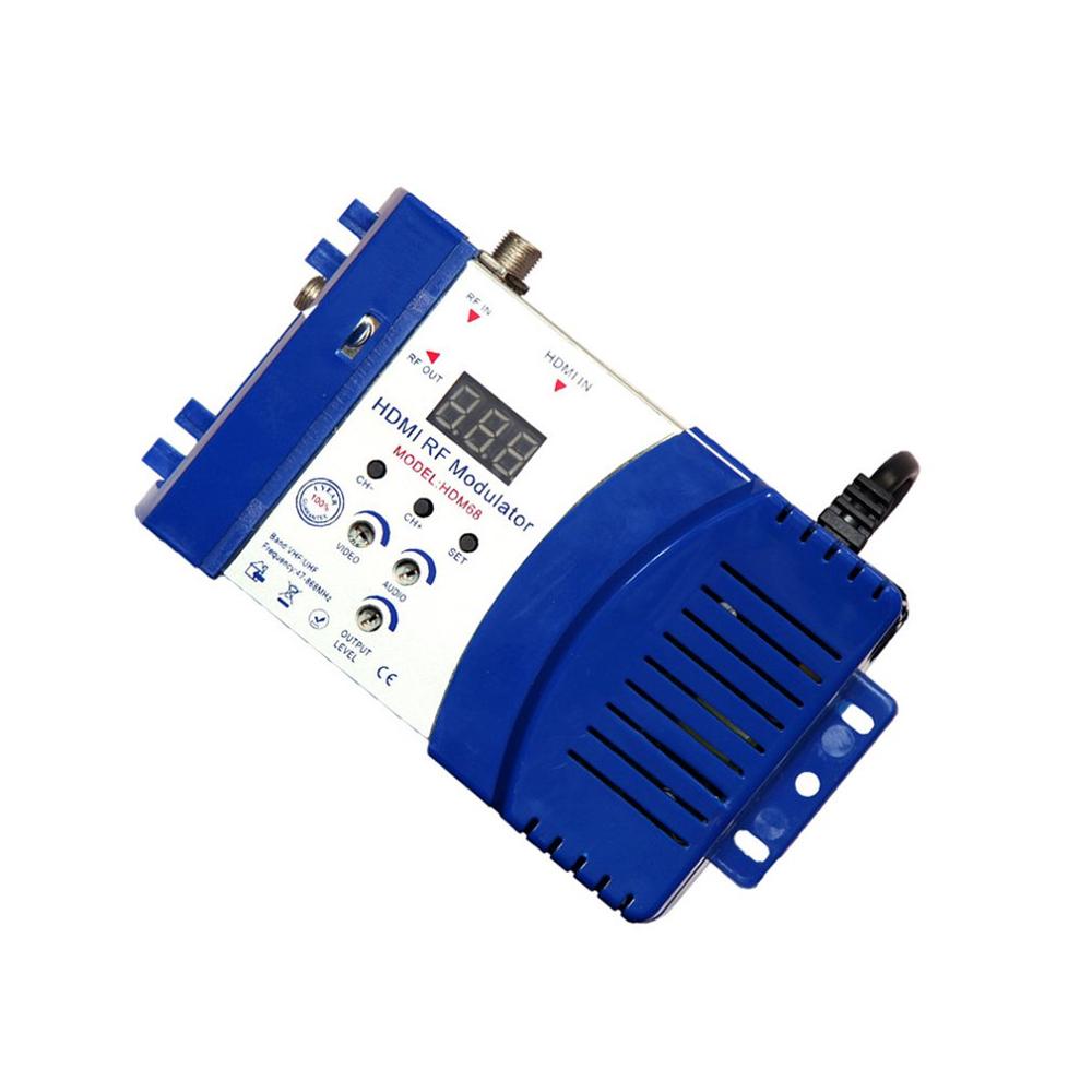 HDM68 Modulator Digital RF HDMI Modulator AV to RF Converter VHF UHF PAL/NTSC Standard Portable Modulator for EU