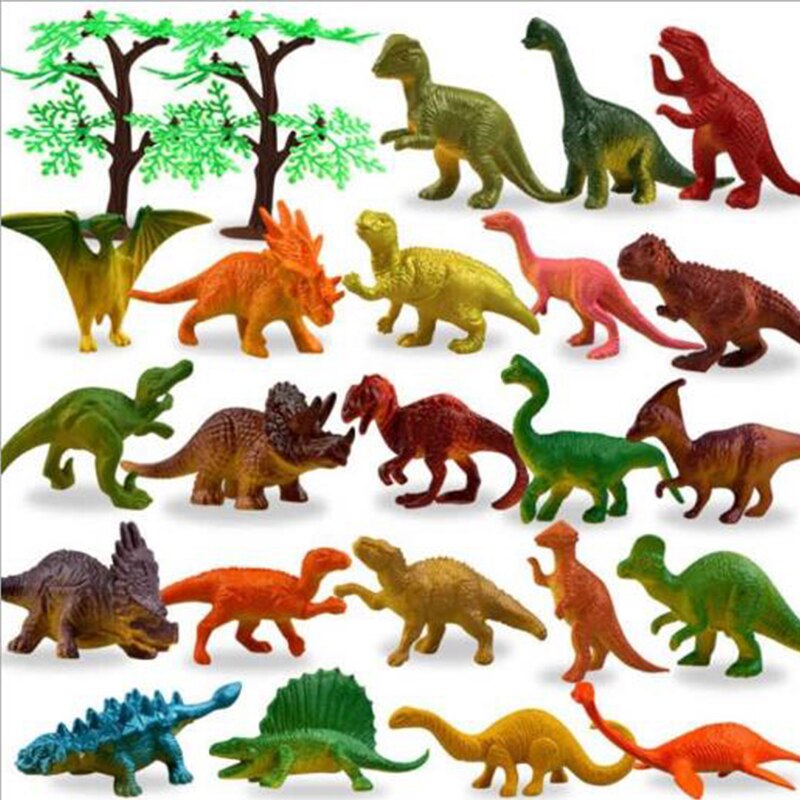 53 pz/set Mini Animal World Zoo modello figura Action Toy Set Cartoon simulazione animale bella plastica collezione giocattolo per bambini