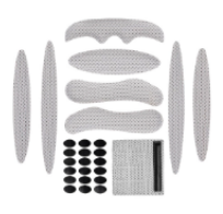 Kit de acolchado interior para casco, almohadilla de repuesto de espuma sellada de esponja para motocicleta, bicicleta, casco de ciclismo, forro interior anticolisión,: Negro