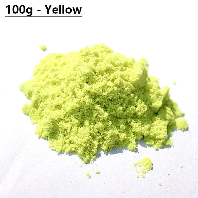 100g/Set Sand Glue for Slime Clay Novelty Beach Toys Sand Model Clay Dynamic Moving Magic Sand Toys for Children Christmas: 100g-Yellow Sand