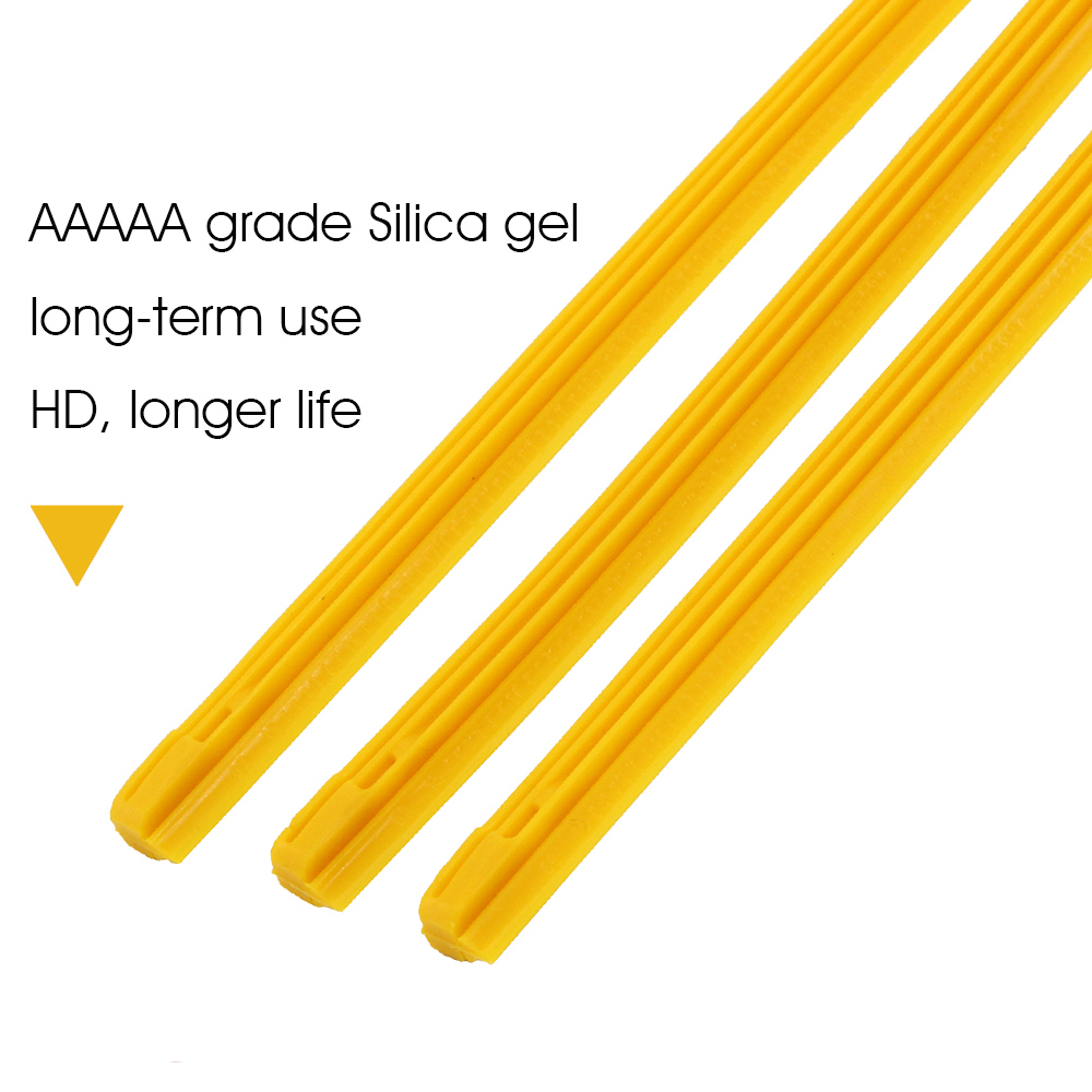 BEMOST 1PCS Car Wiper Blade Windscreen Yellow Silica Gel Replacement Strip 8MM 14"16"17"18"19"20"21"22"24"26"28"Auto Accessories