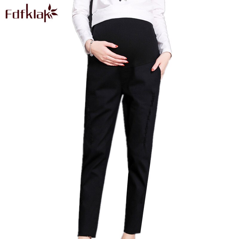 Fdfklak Caprihose Schlauch Kleidung für Schwangere Frauen lässig Hosen Lange Mutterschaft Hosen Frühjahr Herbst Schwangerschaft Hosen