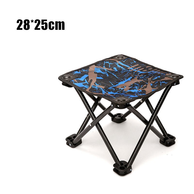 Bærbar fiskestol foldestol multifunktionel udendørs campingstol høj belastning strand vandreture picnic sæde værktøj stol: Sammenklappelig 02