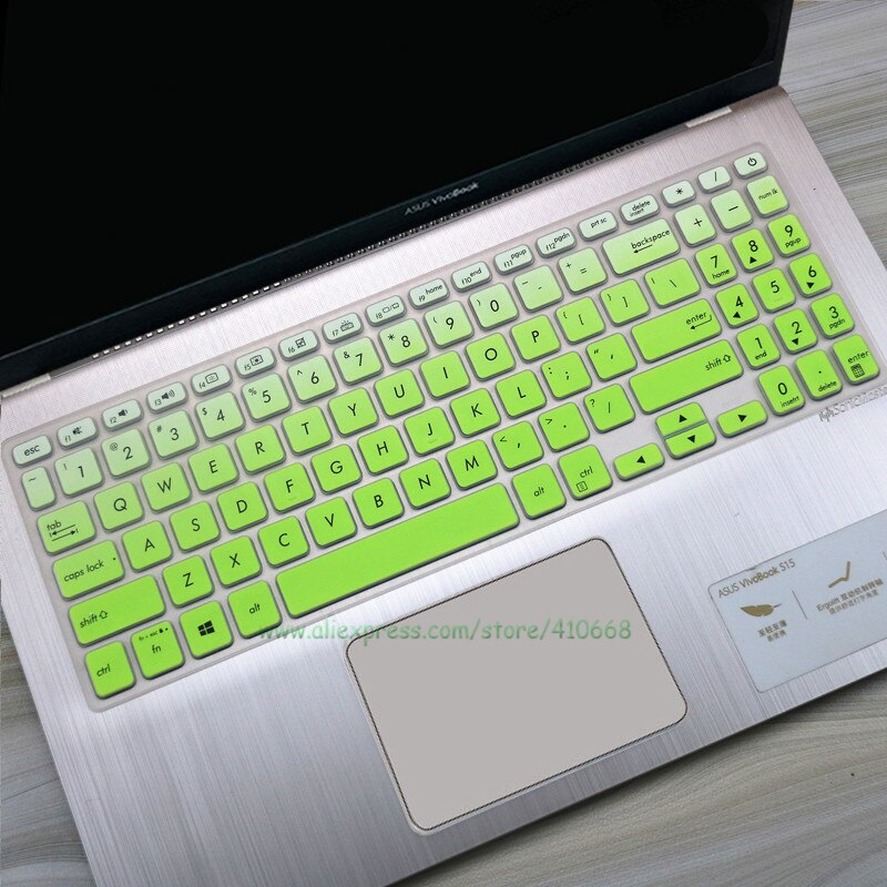 Silicone Laptop Keyboard Cover Skin For Asus Vivobook 15 ASUS VivoBook 15 M515UA M515U M515D M515DA M515 DA UA 15.6 Inch: Gradient green