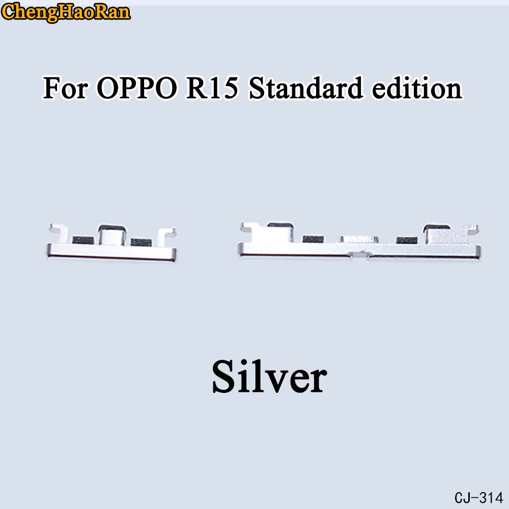 ChengHaoRan 1Pcs Side Power Button Substituição Chave peças de Reposição Para OPPO R15 Standard edition A1 A3 A30: R15-Silver