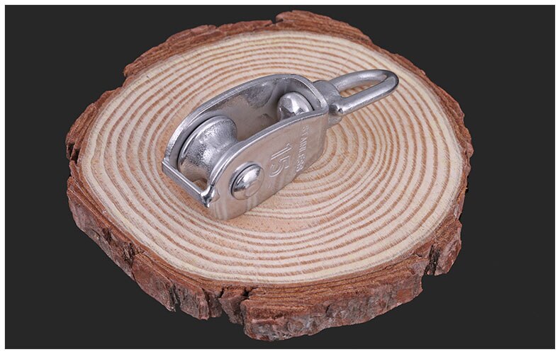 304 roestvrijstalen enkele/dubbele katrollen  m15 m20 m25 m32 m50-m100 draadkabelketting tractie katrollen hefgewicht dragende katrol