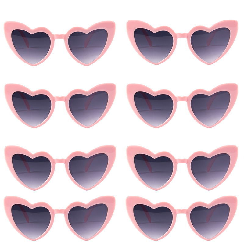 Gafas de sol de noche de gallina, gafas de sol de amor para despedida de soltera, de dama de honor, gafas con forma de corazón verde aguacate, suministros de boda para despedida de soltera: Gris oscuro