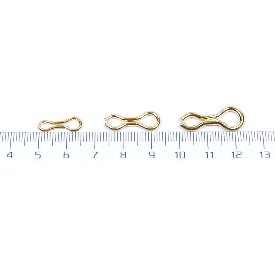 Bimoo-Ojales de latón para pescar, 50 Uds., para moldes de peso de plomo, anillo giratorio de latón, plomo a presión, Color dorado